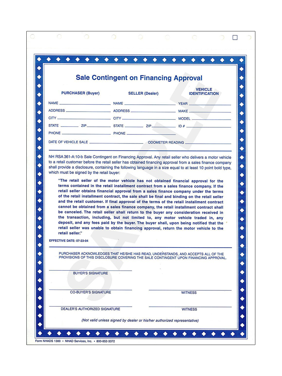 Contingent Sale Form.pdf Sales Department