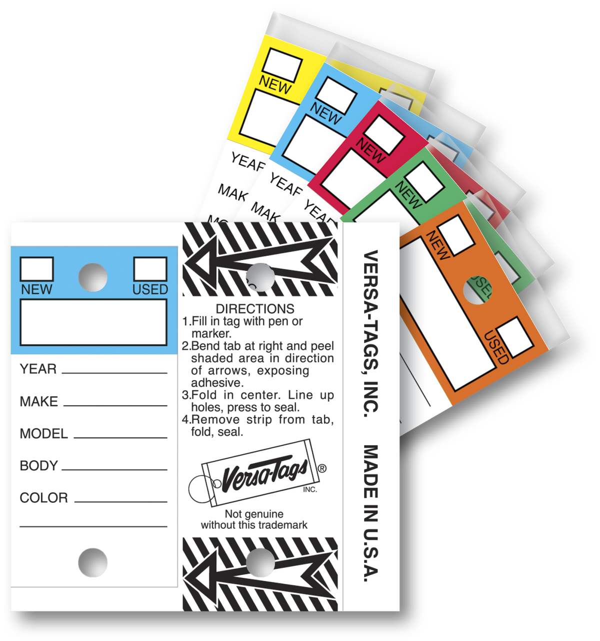 V-T Color-Top Stock Key Tags (V202)