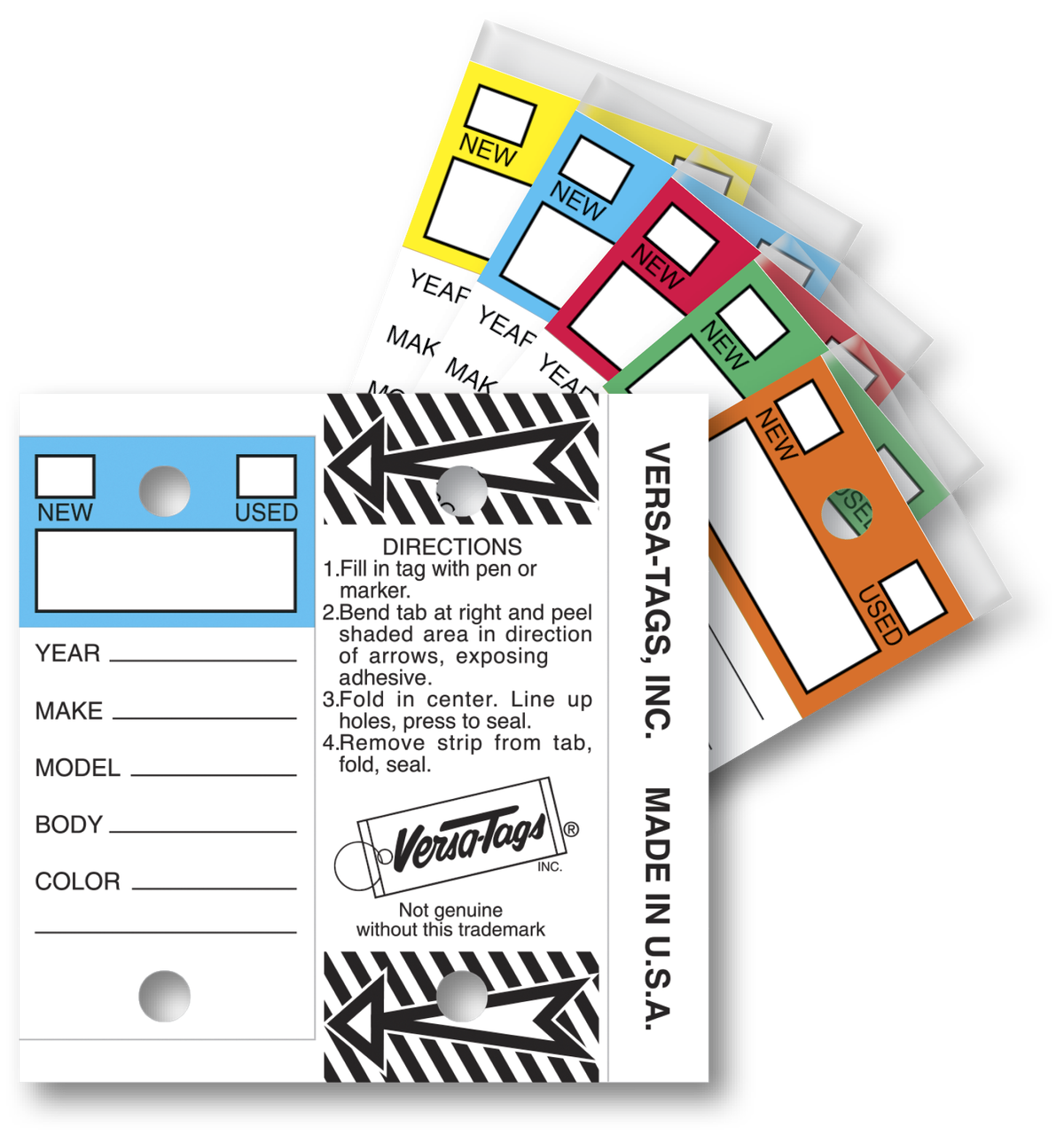V-T Color-Top Stock Key Tags