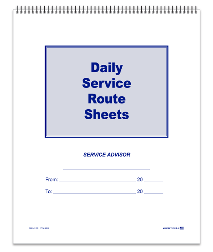 Route Sheets/Appointments Book (RS-547-SB)