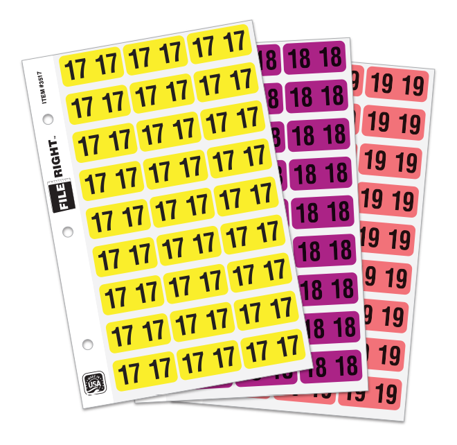 File Right Color-Code Alphabet Labels - Ringbook 