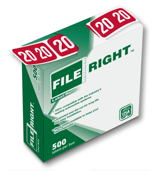 FILE RIGHT Service File Number Label (Roll)