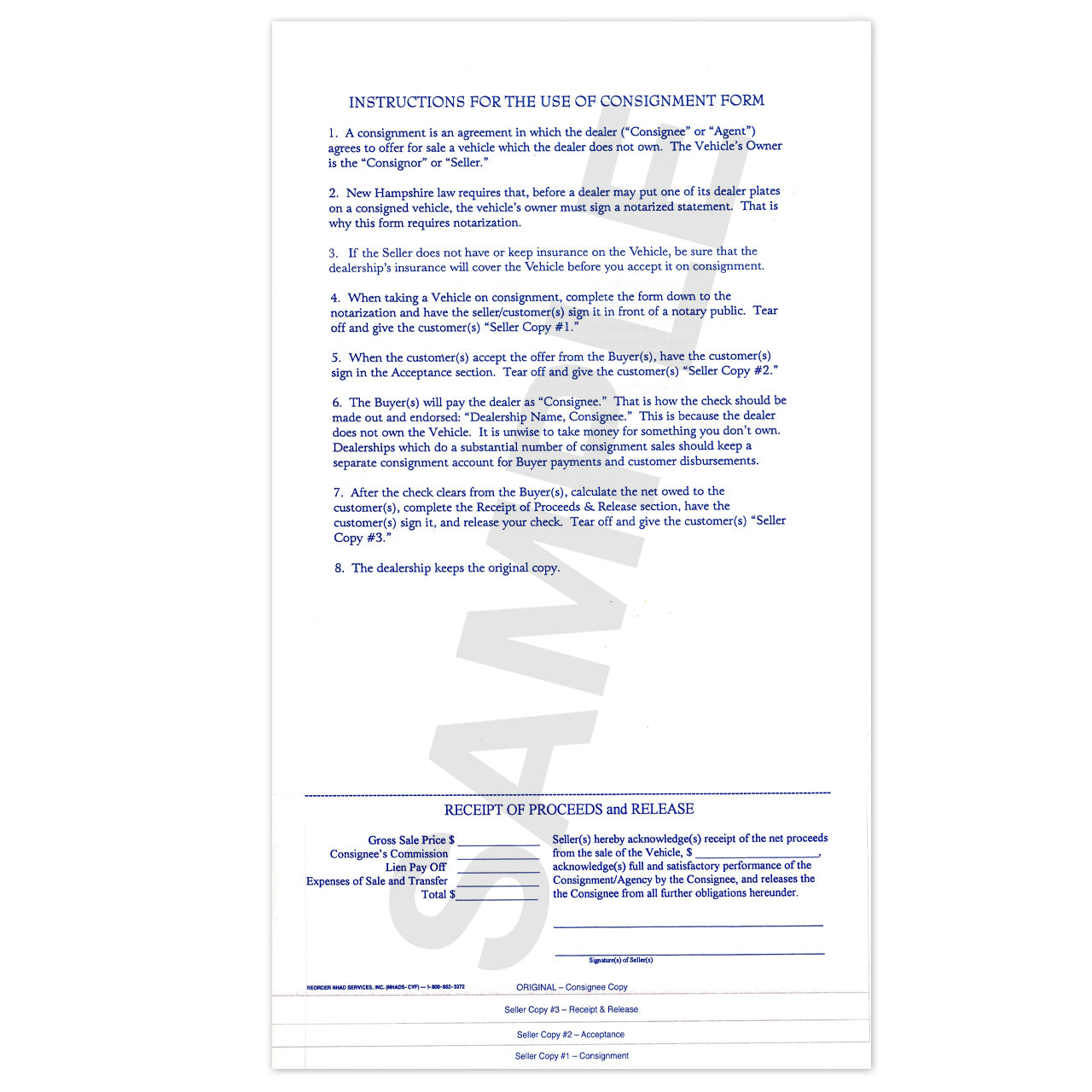 Consignment Forms 5-Part